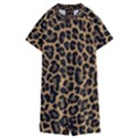 Tiger Skin Art Pattern Kids  Boyleg Half Suit Swimwear View1