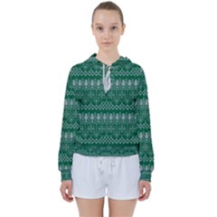 Christmas Knit Digital Women s Tie Up Sweat by Mariart