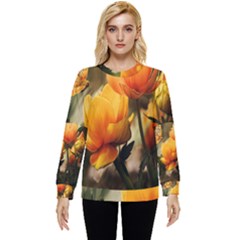 Yellow Butterfly Flower Hidden Pocket Sweatshirt by Azkajaya