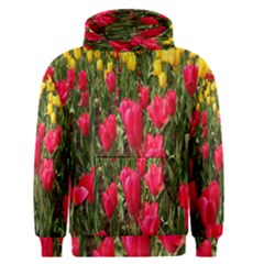 Yellow Pink Red Flowers Men s Core Hoodie by Azkajaya