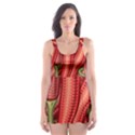 Seamless-chili-pepper-pattern Skater Dress Swimsuit View1