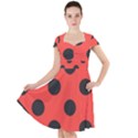 Abstract-bug-cubism-flat-insect Cap Sleeve Midi Dress With Pockets View1