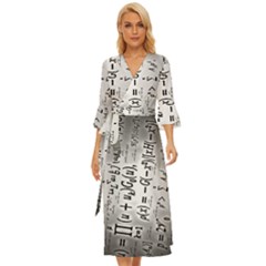 Science Formulas Midsummer Wrap Dress by Ket1n9