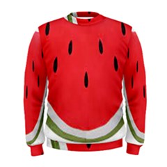 Watermelon Pillow Fluffy Men s Sweatshirt by Azkajaya