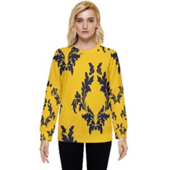 Yellow Regal Filagree Pattern Hidden Pocket Sweatshirt by Azkajaya