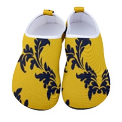 Yellow Regal Filagree Pattern Men s Sock-style Water Shoes by Azkajaya