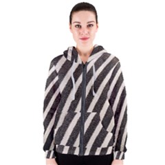 Zebra Zebra Pattern Zebra Fur Zebra Print Strip Women s Zipper Hoodie by Azkajaya