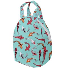 Pattern With Koi Fishes Travel Backpack by Ket1n9