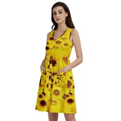 Beautiful Sunflowers Sleeveless Dress With Pocket by Ket1n9