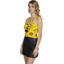 Beautiful Sunflowers Flowy Camisole Tie Up Top View2