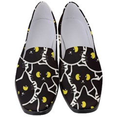 Cat Pattern Pet Drawing Eyes Women s Classic Loafer Heels by Loisa77