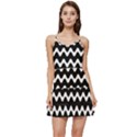 Wave Pattern Wavy Halftone Short Frill Dress View1