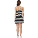 Wave Pattern Wavy Halftone Short Frill Dress View4