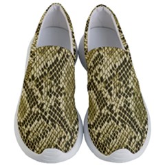 Yellow Snake Skin Pattern Women s Lightweight Slip Ons by Ket1n9