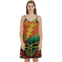 Grateful Steal Your Face Deadhead Hippie Logo Symbol Mini Camis Dress With Pockets by Loisa77