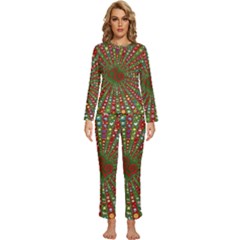 Emoji Hearts Valentine Universe Womens  Long Sleeve Lightweight Pajamas Set by Paksenen