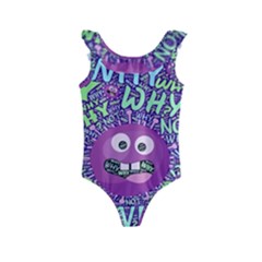 Why Not Question Reason Kids  Frill Swimsuit by Paksenen