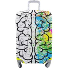 Brain Mind Psychology Idea Drawing Luggage Cover (large) by Loisa77