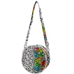 Brain Mind Psychology Idea Drawing Crossbody Circle Bag by Loisa77