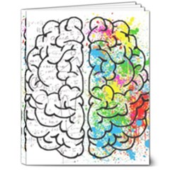 Brain Mind Psychology Idea Drawing 8  X 10  Softcover Notebook by Loisa77