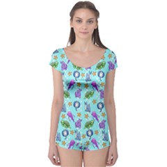 Sea Ocean Sealife Turtle Jellyfish Boyleg Leotard  by Loisa77