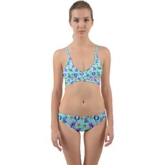 Sea Ocean Sealife Turtle Jellyfish Wrap Around Bikini Set by Loisa77