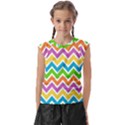 Chevron Pattern Design Texture Kids  Raglan Cap Sleeve T-Shirt View1