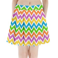 Chevron Pattern Design Texture Pleated Mini Skirt by Apen