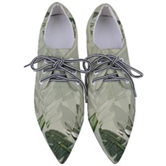 Banana Leaf Plant Pattern Pointed Oxford Shoes by anzea