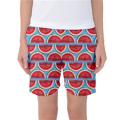 Illustrations Watermelon Texture Pattern Women s Basketball Shorts by anzea