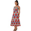 Illustrations Watermelon Texture Pattern Square Neckline Tiered Midi Dress View2