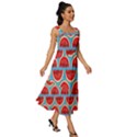 Illustrations Watermelon Texture Pattern Square Neckline Tiered Midi Dress View3