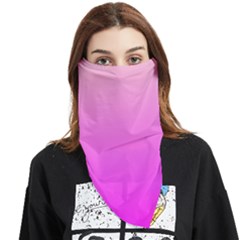 Gradient Pink - Pastel Yellow Pink Rosa Face Covering Bandana (triangle) by 2607694c