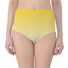 Gradient  Green, Yellow Classic High-waist Bikini Bottoms by 2607694c