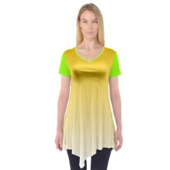 Gradient  Green, Yellow Short Sleeve Tunic  by 2607694c