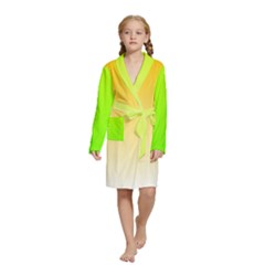 Gradient  Green, Yellow Kids  Long Sleeve Velvet Lounge Robe by 2607694c