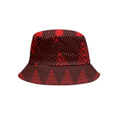 Pattern Red Black, Inside Out Bucket Hat (kids) by 2607694c