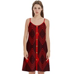 Muster Rot Rot Schwarz Women s Spaghetti Strap Pullover Cami Dress by 2607694c