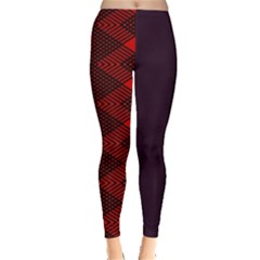 Pattern Rot Schwarz Everyday Leggings  by dedoma