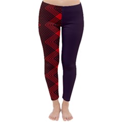 Pattern Rot Schwarz Classic Winter Leggings by dedoma