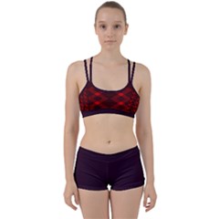 Pattern Rot Schwarz Perfect Fit Gym Set by dedoma