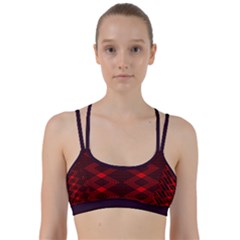 Pattern Rot Schwarz Line Them Up Sports Bra by dedoma