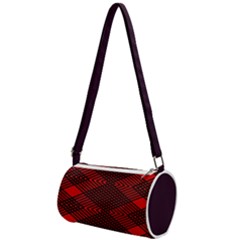 Pattern Rot Schwarz Mini Cylinder Bag by dedoma