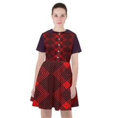 Pattern Rot Schwarz Sailor Dress by dedoma