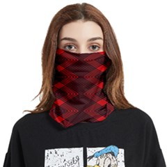 Pattern Rot Schwarz Face Covering Bandana (two Sides) by dedoma