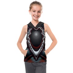 Fractal Eye Kids  Sleeveless Hoodie by dedoma