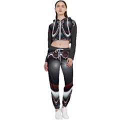 Fractal Eye Cropped Zip Up Lounge Set by dedoma