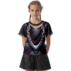 Fractal Eye Kids  Front Cut T-shirt by dedoma