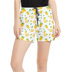 Illustrations Lemon Citrus Fruit Yellow Women s Runner Shorts by anzea