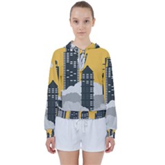 Minimal Skyscrapers Women s Tie Up Sweat by anzea